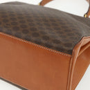 CELINE Macadam Canvas Hand Bag PVC Leather Brown Gold Auth ka556-15