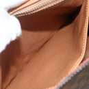 CELINE Macadam Canvas Hand Bag PVC Leather Brown Gold Auth ka556-21