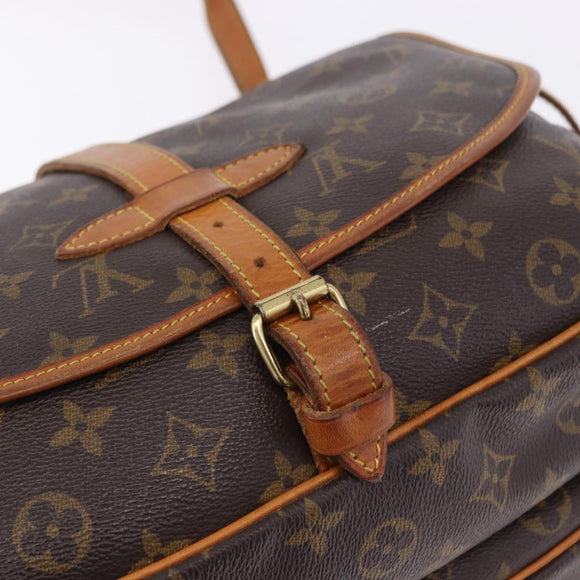 LOUIS VUITTON Monogram Saumur 30 Shoulder Bag M42256 LV Auth ka5561