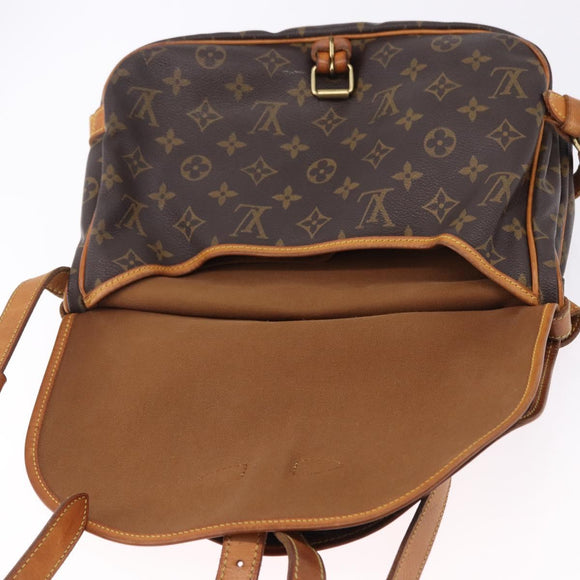 LOUIS VUITTON Monogram Saumur 30 Shoulder Bag M42256 LV Auth ka5561