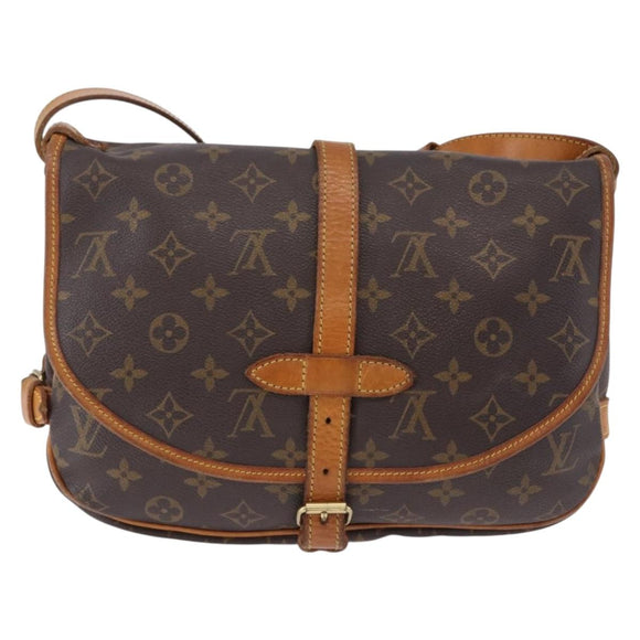LOUIS VUITTON Monogram Saumur 30 Shoulder Bag M42256 LV Auth ka5561