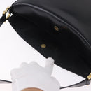 Salvatore Ferragamo Gancini Shoulder Bag Leather Black Gold Tone Auth ka5563-15