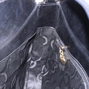 Salvatore Ferragamo Gancini Shoulder Bag Leather Black Gold Tone Auth ka5563-19