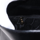 Salvatore Ferragamo Gancini Shoulder Bag Leather Black Gold Tone Auth ka5563-20