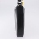 Salvatore Ferragamo Gancini Shoulder Bag Leather Black Gold Tone Auth ka5563-3