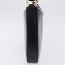 Salvatore Ferragamo Gancini Shoulder Bag Leather Black Gold Tone Auth ka5563-4