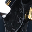 Salvatore Ferragamo Gancini Chain Shoulder Bag Leather Navy Gold Auth ka5564-20