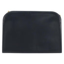 Salvatore Ferragamo Gancini Chain Shoulder Bag Leather Navy Gold Auth ka5564-2
