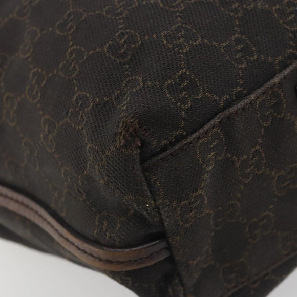 GUCCI GG Canvas Shoulder Bag Brown 101341 Auth ka5565