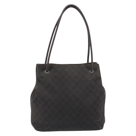 GUCCI GG Canvas Shoulder Bag Brown 101341 Auth ka5565