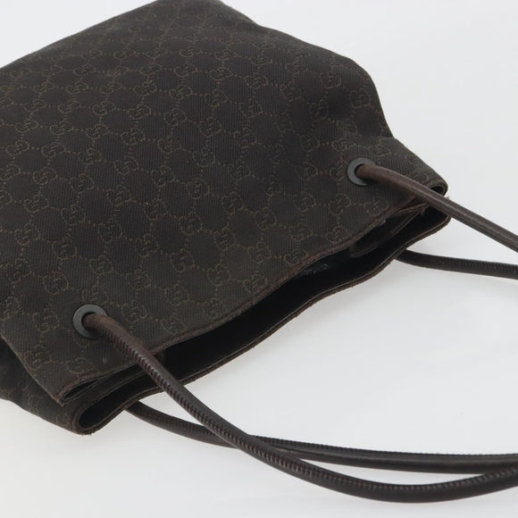 GUCCI GG Canvas Shoulder Bag Brown 101341 Auth ka5565