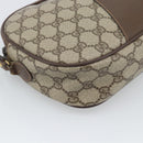GUCCI GG Supreme Web Sherry Line Clutch Bag PVC Beige 156 01 034 Auth ka5569-11