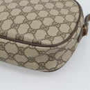 GUCCI GG Supreme Web Sherry Line Clutch Bag PVC Beige 156 01 034 Auth ka5569-12