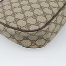 GUCCI GG Supreme Web Sherry Line Clutch Bag PVC Beige 156 01 034 Auth ka5569-13