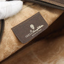 GUCCI GG Supreme Web Sherry Line Clutch Bag PVC Beige 156 01 034 Auth ka5569-15