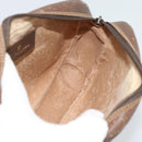 GUCCI GG Supreme Web Sherry Line Clutch Bag PVC Beige 156 01 034 Auth ka5569-17