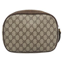 GUCCI GG Supreme Web Sherry Line Clutch Bag PVC Beige 156 01 034 Auth ka5569-3