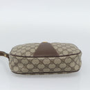 GUCCI GG Supreme Web Sherry Line Clutch Bag PVC Beige 156 01 034 Auth ka5569-9