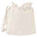 LOEWE Shoulder Bag Leather White Gold Auth ka557-1