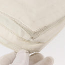 LOEWE Shoulder Bag Leather White Gold Auth ka557-10