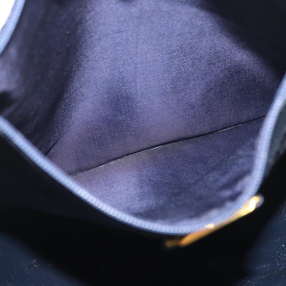 LOEWE Shoulder Bag Leather White Gold Auth ka557