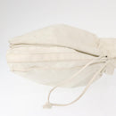 LOEWE Shoulder Bag Leather White Gold Auth ka557-3