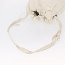 LOEWE Shoulder Bag Leather White Gold Auth ka557-8