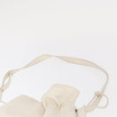 LOEWE Shoulder Bag Leather White Gold Auth ka557-9