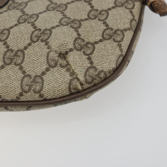 GUCCI GG Supreme Shoulder Bag PVC Leather Beige 904 02 020 Auth ka5570