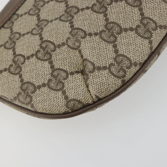 GUCCI GG Supreme Shoulder Bag PVC Leather Beige 904 02 020 Auth ka5570