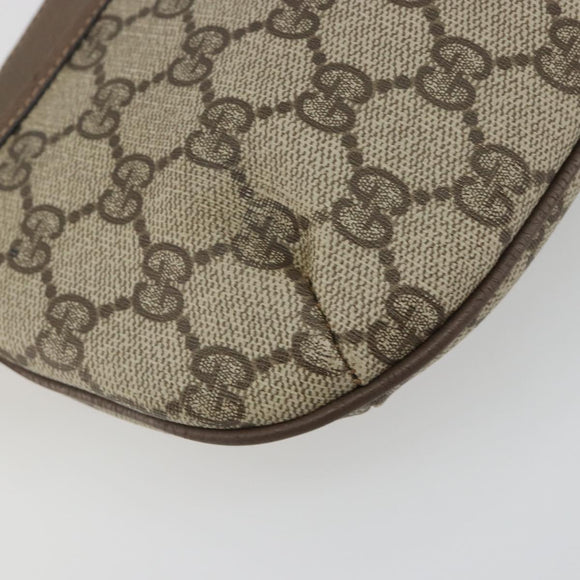 GUCCI GG Supreme Shoulder Bag PVC Leather Beige 904 02 020 Auth ka5570