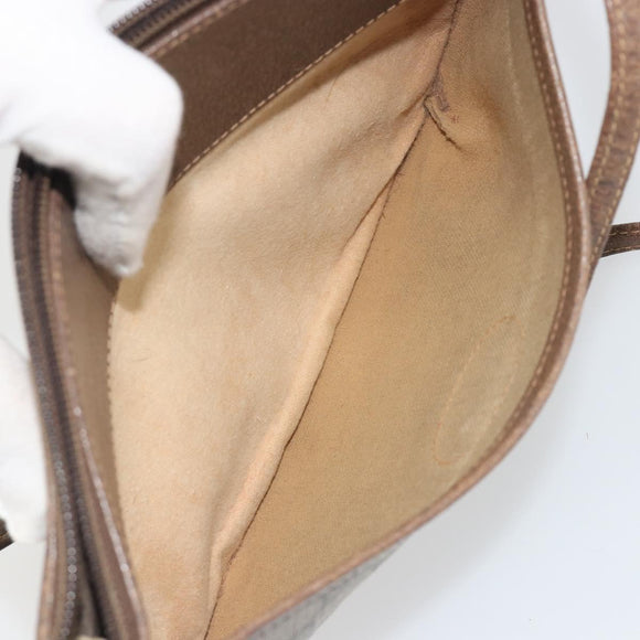 GUCCI GG Supreme Shoulder Bag PVC Leather Beige 904 02 020 Auth ka5570
