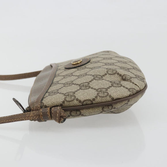 GUCCI GG Supreme Shoulder Bag PVC Leather Beige 904 02 020 Auth ka5570