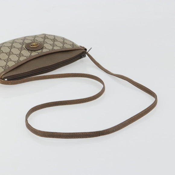 GUCCI GG Supreme Shoulder Bag PVC Leather Beige 904 02 020 Auth ka5570
