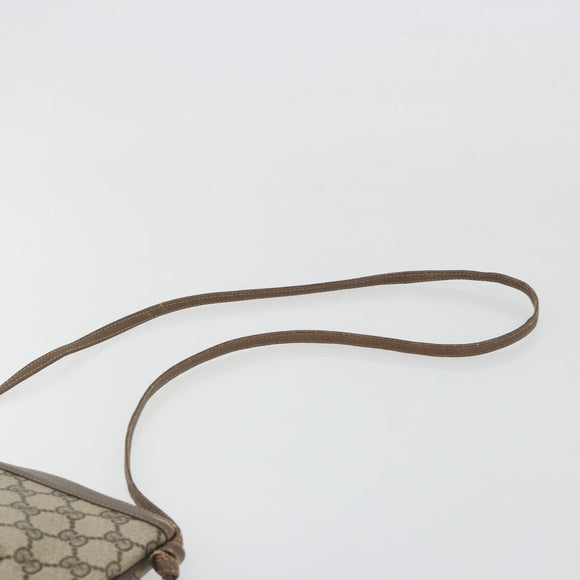 GUCCI GG Supreme Shoulder Bag PVC Leather Beige 904 02 020 Auth ka5570