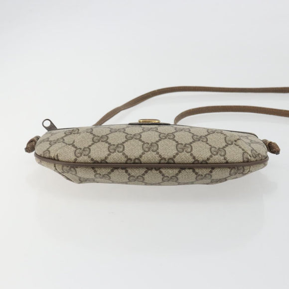 GUCCI GG Supreme Shoulder Bag PVC Leather Beige 904 02 020 Auth ka5570