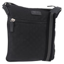 GUCCI GG Canvas Shoulder Bag Black Silver 509639 Auth ka5571-1