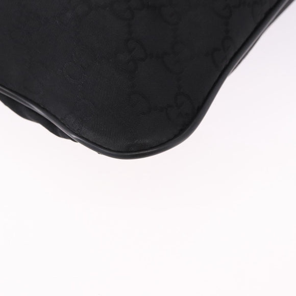 GUCCI GG Canvas Shoulder Bag Black Silver 509639 Auth ka5571