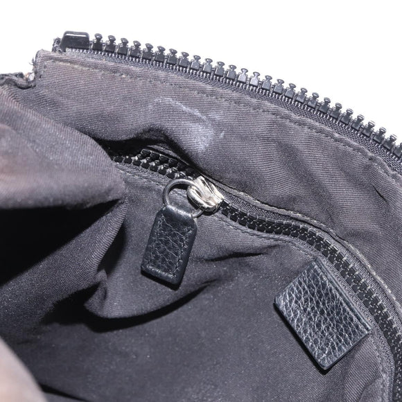 GUCCI GG Canvas Shoulder Bag Black Silver 509639 Auth ka5571