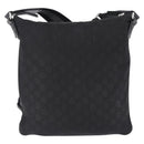 GUCCI GG Canvas Shoulder Bag Black Silver 509639 Auth ka5571-2
