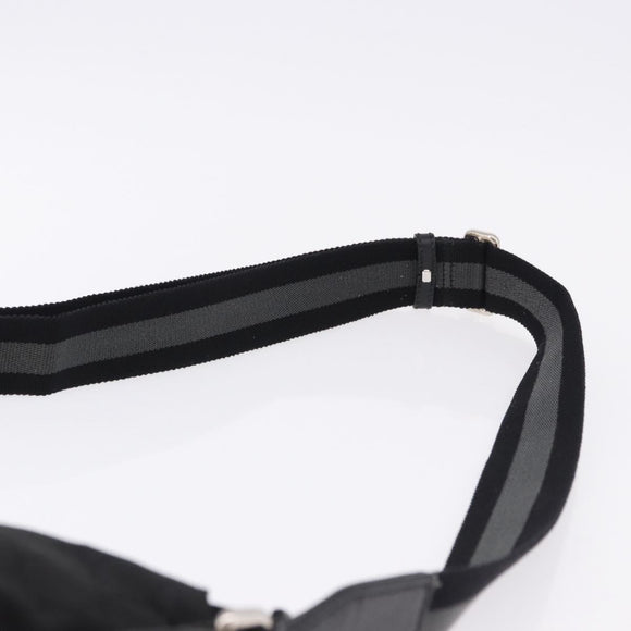 GUCCI GG Canvas Shoulder Bag Black Silver 509639 Auth ka5571