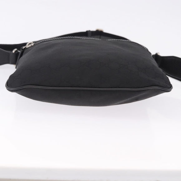 GUCCI GG Canvas Shoulder Bag Black Silver 509639 Auth ka5571