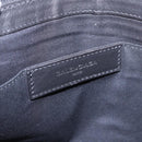 BALENCIAGA Navy Clip M Clutch Bag Canvas White Black 373834 Auth ka5572-10