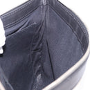 BALENCIAGA Navy Clip M Clutch Bag Canvas White Black 373834 Auth ka5572-17