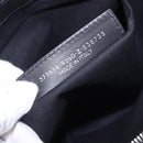 BALENCIAGA Navy Clip M Clutch Bag Canvas White Black 373834 Auth ka5572-12