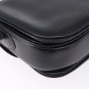 CELINE Horse Carriage Shoulder Bag Leather Black Gold Tone Auth ka5574-15