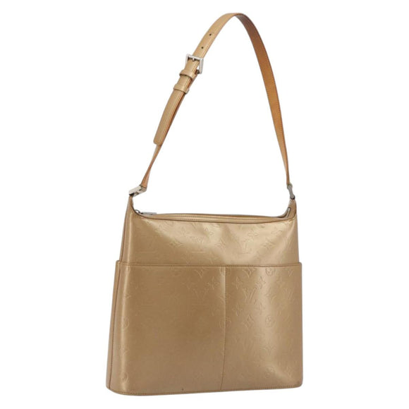 LOUIS VUITTON Monogram Mat Sutter Shoulder Bag Beige M55167 LV Auth ka5576