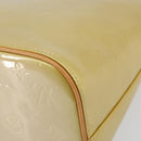 LOUIS VUITTON Monogram Vernis Houston Hand Bag Beige M91004 LV Auth ka558-16