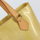 LOUIS VUITTON Monogram Vernis Houston Hand Bag Beige M91004 LV Auth ka558-18