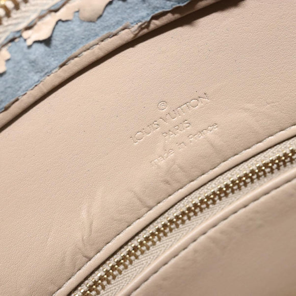 LOUIS VUITTON Monogram Vernis Houston Hand Bag Beige M91004 LV Auth ka558